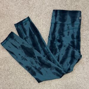 lululemon Invigorate High-Rise Tights 25" Shibori Teal Wash Sz6